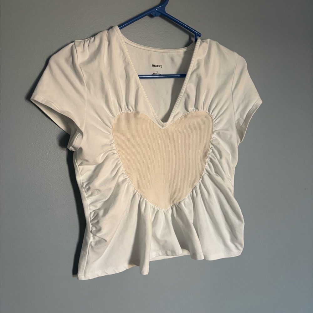 Maeve White Heart Top size S